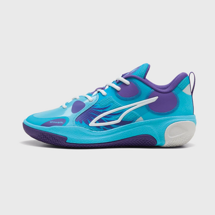 Puma MBWorld.01 LaMelo Ball Basketbalschoen Paars linkerzijaanzicht