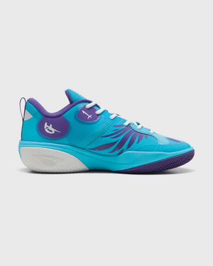 Puma MBWorld.01 LaMelo Ball Basketbalschoen Paars binnenkant zijaanzicht