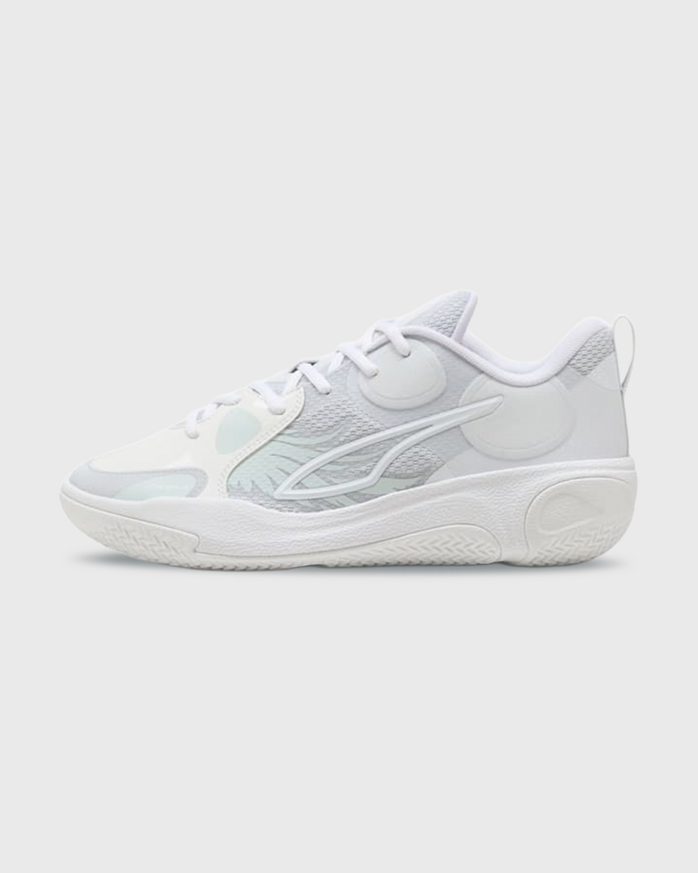 Puma MBWorld.01 LaMelo Ball Basketbalschoen Wit linkerzijaanzicht 