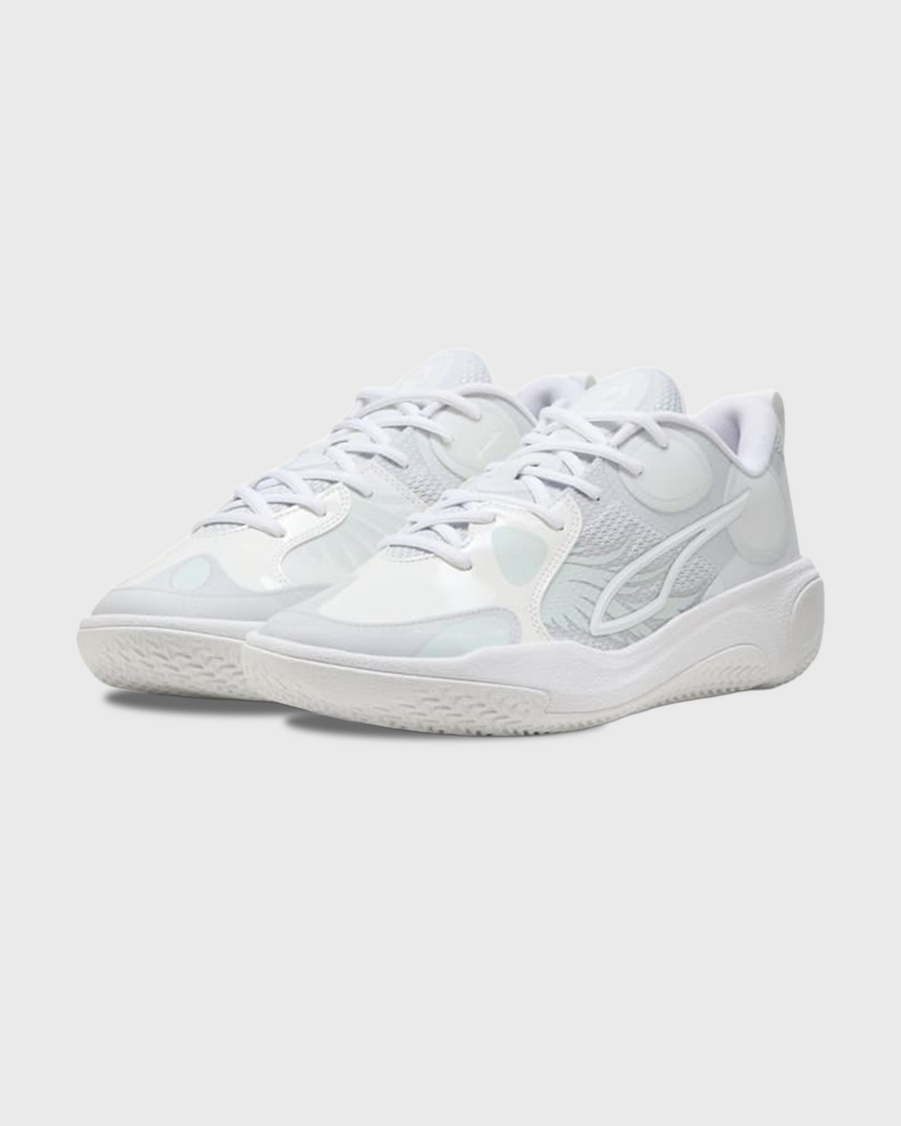 Puma MBWorld.01 LaMelo Ball Basketbalschoen Wit linkerzijaanzicht 