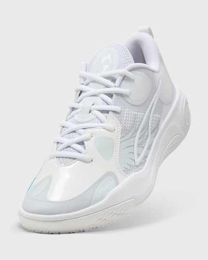 Puma MBWorld.01 LaMelo Ball Basketbalschoen Wit close up