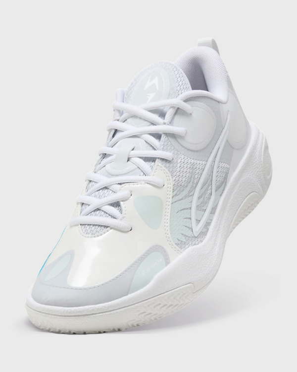 Puma MBWorld.01 LaMelo Ball Basketbalschoen Wit close up