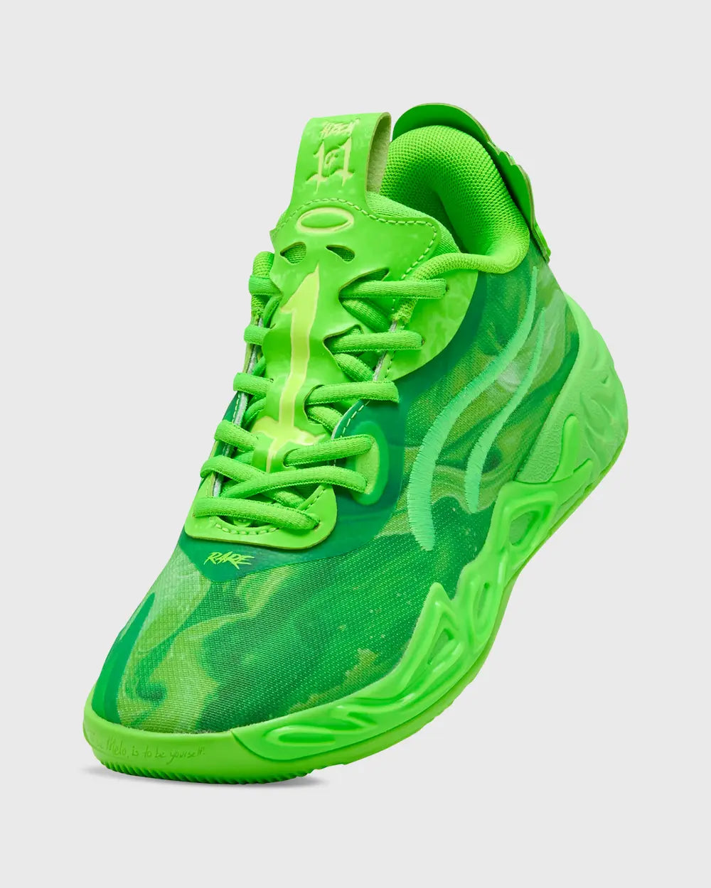 Puma MB.04 Low LaMelo Ball Basketbalschoen JR Groen