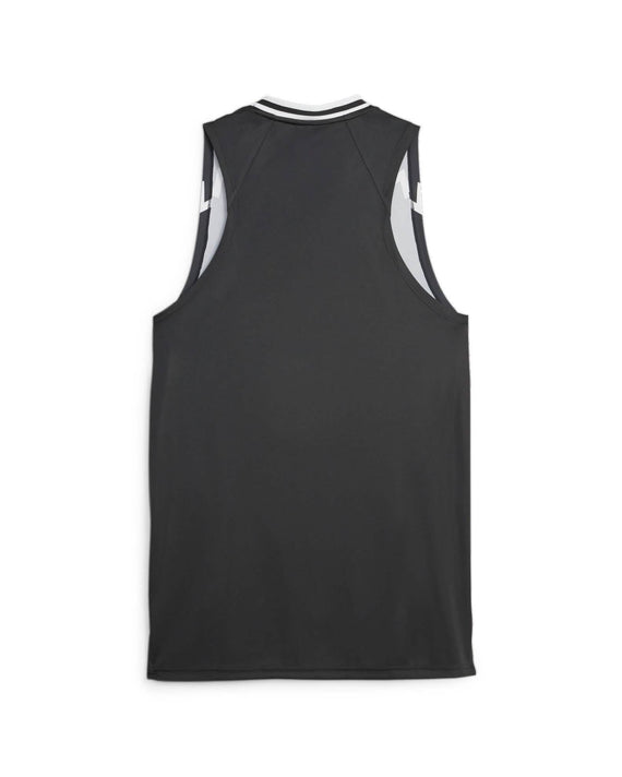 Puma Hoops Basketbal Jersey Dames Zwart achter aanzicht 