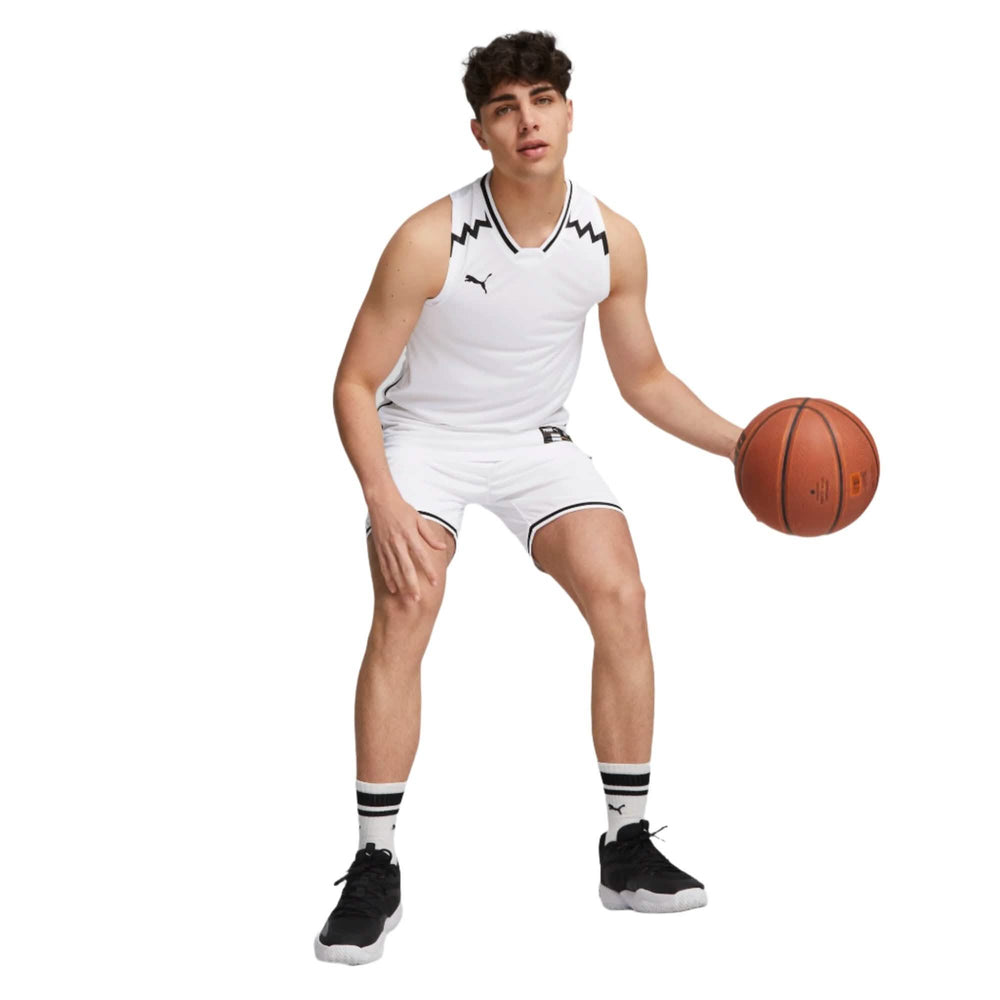 Puma Hoops Basketbal Jersey Heren Wit model Voor Aanzicht