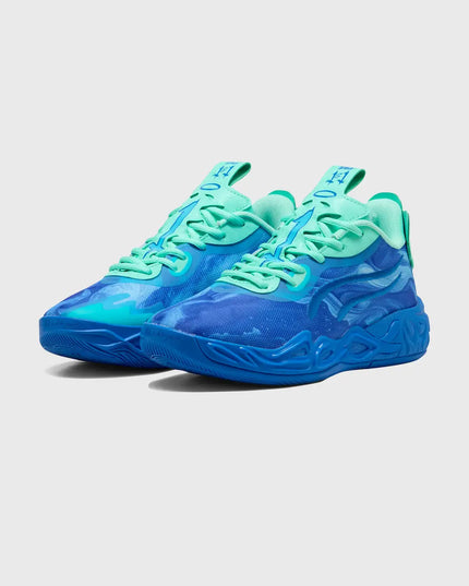 Puma MB.04 Low LaMelo Ball Basketbalschoen JR Blauw