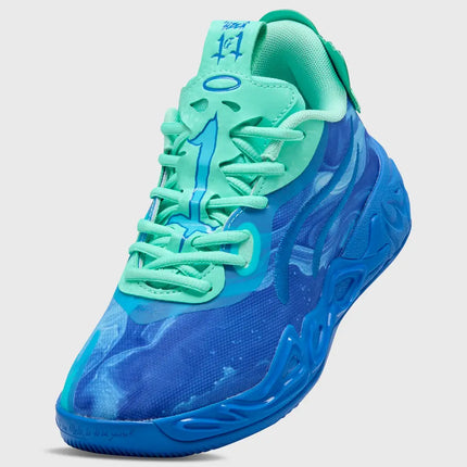 Puma MB.04 Low LaMelo Ball Basketbalschoen JR Blauw