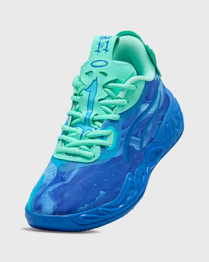 Puma MB.04 Low LaMelo Ball Basketbalschoen JR Blauw