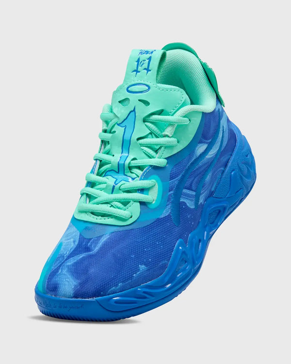 Puma MB.04 Low LaMelo Ball Basketbalschoen JR Blauw