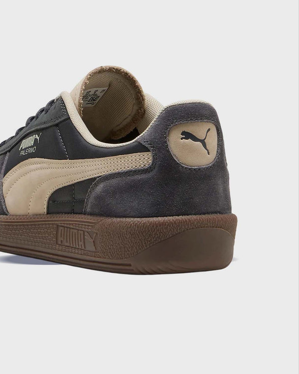 Puma Palermo Suede Unisex Sneaker Grijs achteraanzicht