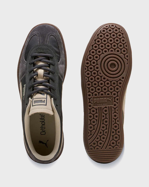 Puma Palermo Suede Unisex Sneaker Grijs zool en bovenaanzicht