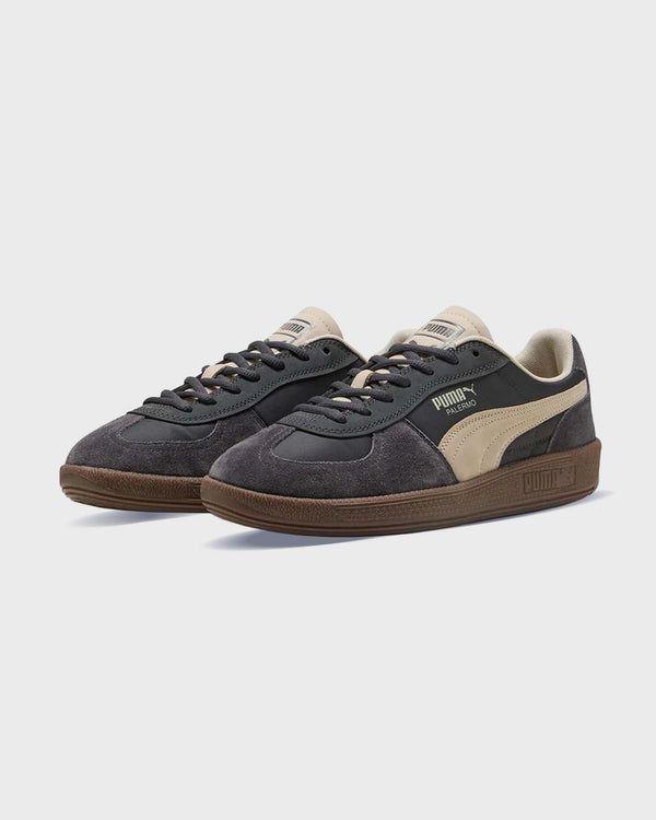 Puma Palermo Suede Unisex Sneaker Grijs zijaanzicht