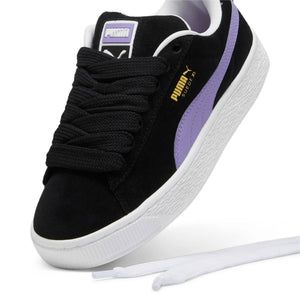 Puma_Suede_XL_Sneaker_Zwart_Paars_Boven_Aanzicht