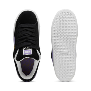 Puma_Suede_XL_Sneaker_Zwart_Paars_Paar_Boven_en_Onderkant_Aanzicht