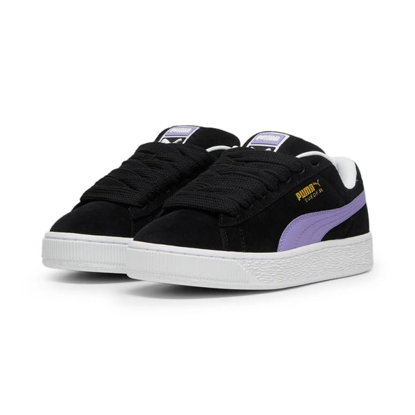 Puma_Suede_XL_Sneaker_Zwart_Paars_Paar_VoorkantAanzicht