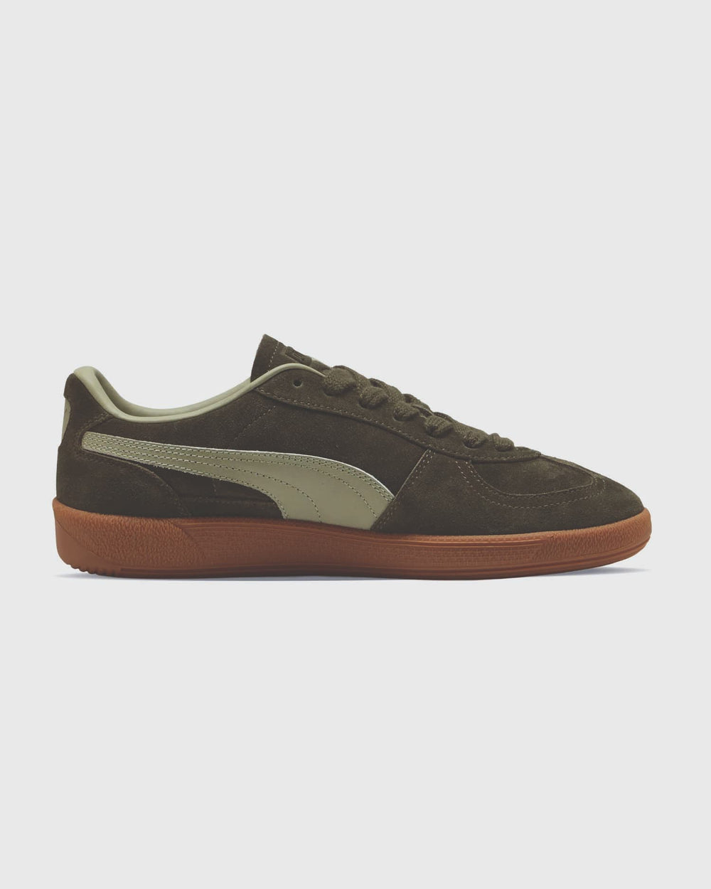 Puma Palermo Suede Unisex Sneaker Donkergroen links