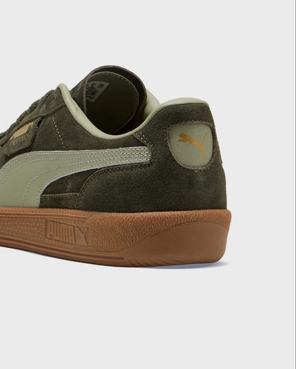 Puma Palermo Suede Unisex Sneaker Donkergroen achter aanzicht
