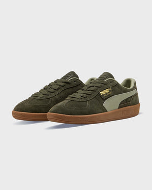 Puma Palermo Suede Unisex Sneaker Donkergroen zijaanzicht