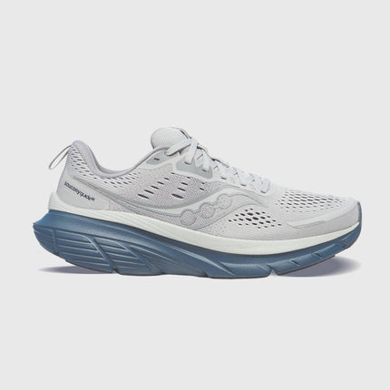 Saucony Guide 18 Hardloopschoen Grijs / Blauw Rechterkaant zijaanzicht