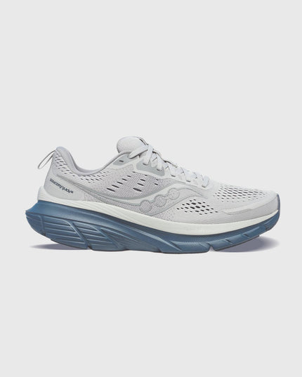 Saucony Guide 18 Hardloopschoen Grijs / Blauw Rechterkaant zijaanzicht
