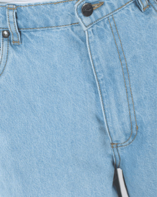 Reell Baggy Origin Lichtblauw close up crotch detailfoto