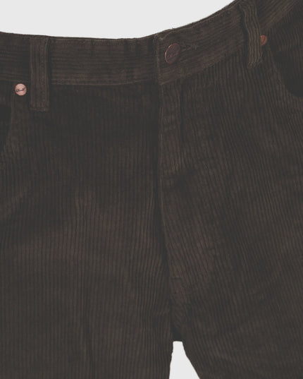 Reell Baggy Cord Langebroek Donkergroen crotch