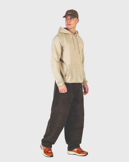 Reell Baggy Cord Langebroek Donkergroen zijaanzicht lopend