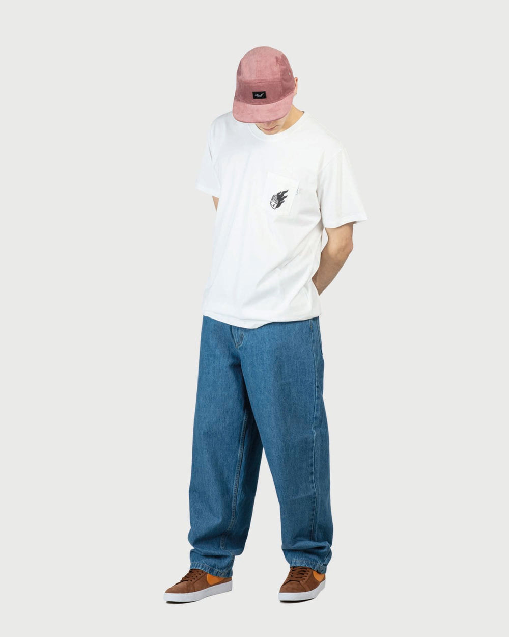 Reell Baggy Origin Mid Blauw loopaanzicht