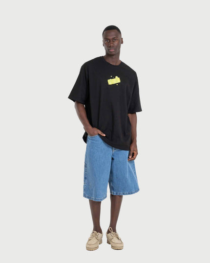 Reell Belmont Worker Short Blauw verre aanzicht