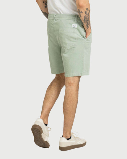 Reell Reflex Baby Cord Short Aqua Grey achteraanzicht