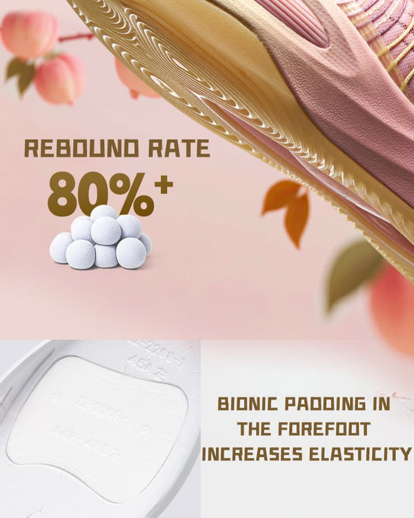Rigorer AR1&nbsp; basketbalschoen Honey peach informatie rebound zool 