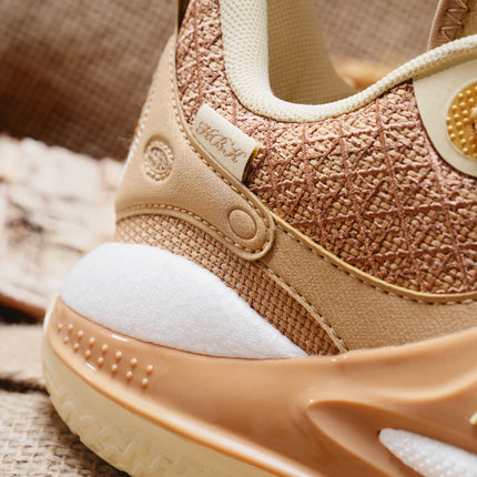 Rigorer AR2 Basketbalschoen HBK Austin Reeves Bruin detail close up achterkant