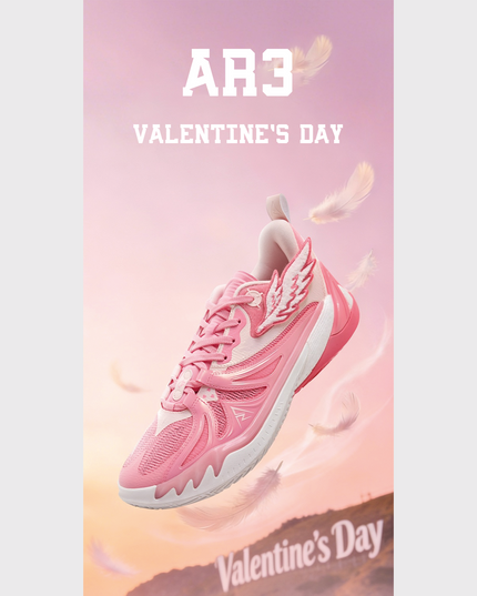Rigorer AR3 Basketbalschoen Valentines Day Roze poster foto roze lucht