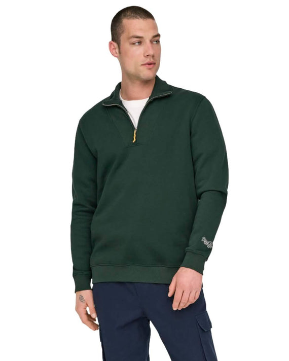 Riley Reguläres Sweatshirt mit hohem Kragen und Reißverschluss