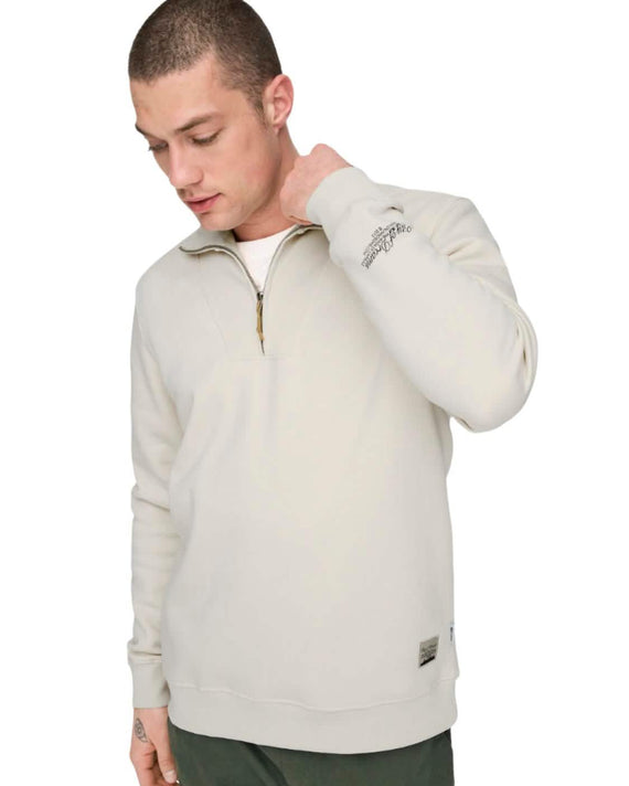 Riley Reguläres Sweatshirt mit hohem Kragen und Reißverschluss