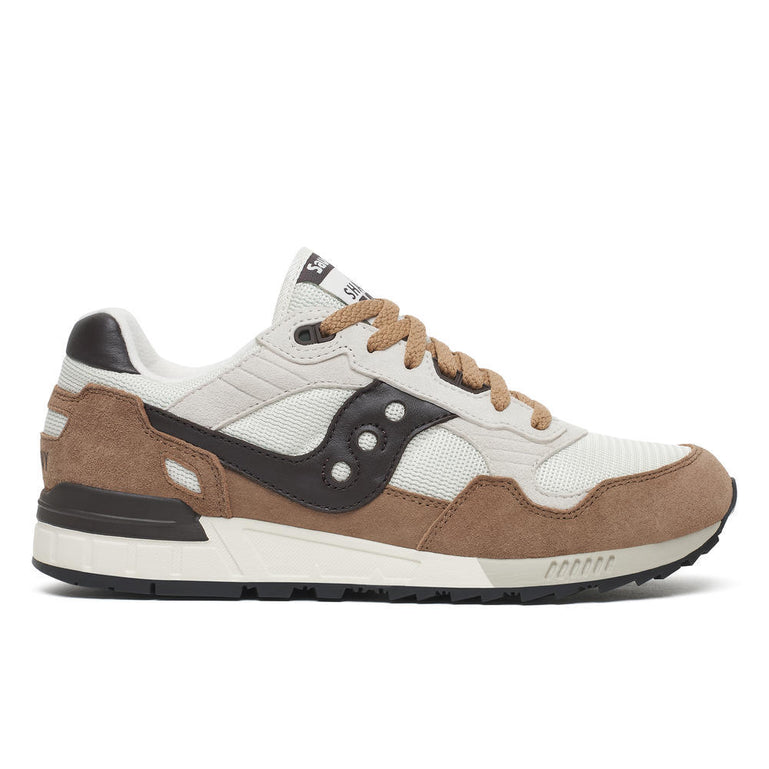 Baskets Saucony Shadow 5000 blanches et marron