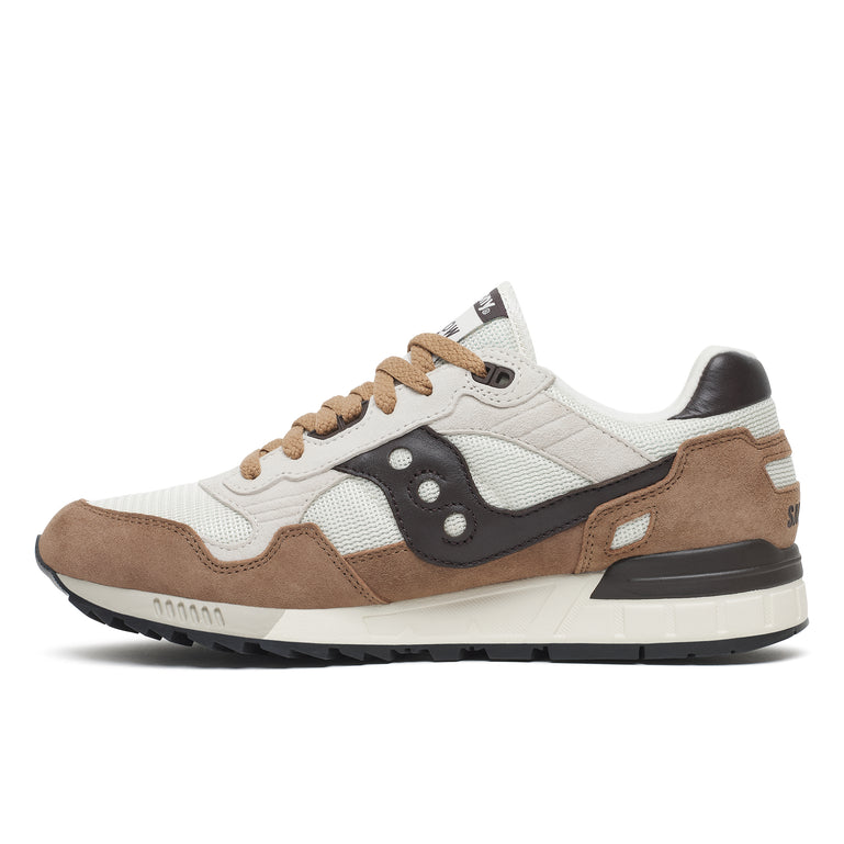 Baskets Saucony Shadow 5000 blanches et marron