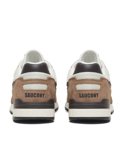 Baskets Saucony Shadow 5000 blanches et marron