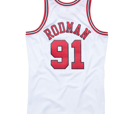 NBA Swingman Dennis Rodman 1997-98 Jersey Wit achterkant