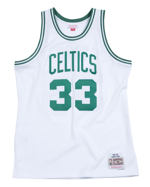 NBA-Swingman-Boston-Celtics Larry Bird -1985-86-Jersey-Wit-Voorkant