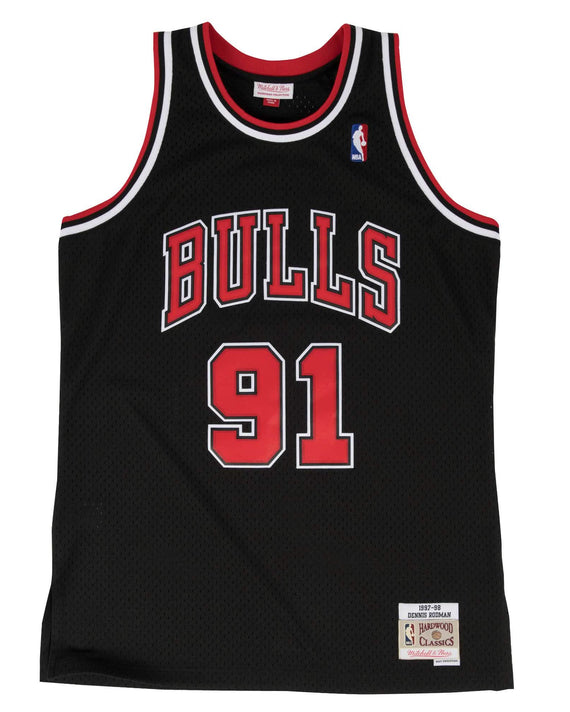 NBA Swingman Dennis Rodman 1997-98 Jersey Zwart voorkant