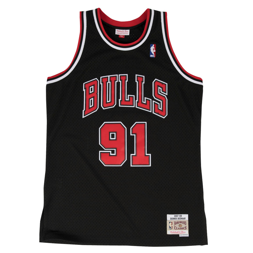 NBA Swingman Dennis Rodman 1997-98 Jersey Zwart voorkant