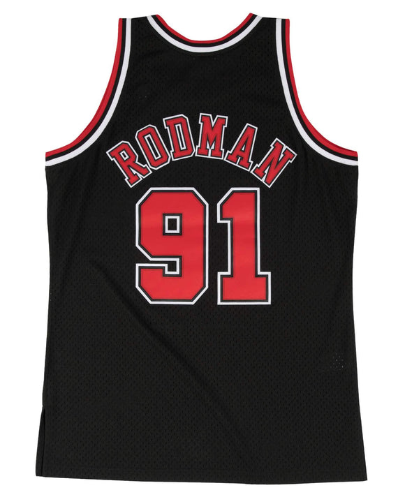 NBA Swingman Dennis Rodman 1997-98 Jersey Zwart achterkant