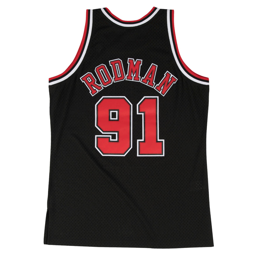NBA Swingman Dennis Rodman 1997-98 Jersey Zwart achterkant