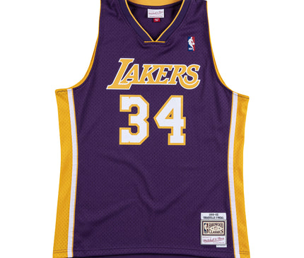 NBA-Swingman-LA-Lakers-Shaquille-O'Neal-1999-00-Jersey-Paars-Voorkant