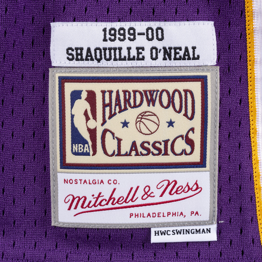 NBA-Swingman-LA-Lakers-Shaquille-O'Neal-1999-00-Jersey-Paars-Logo