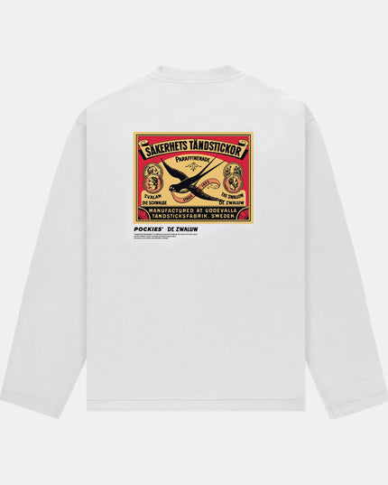 Pockies Swallow Longsleeve T-Shirt Wit