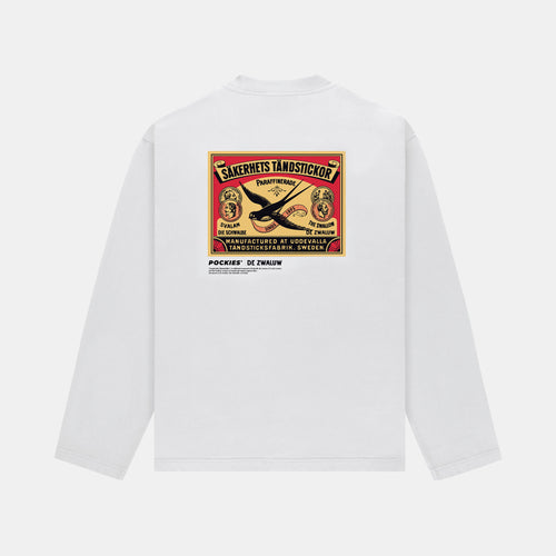 Pockies Swallow Longsleeve T-Shirt Wit