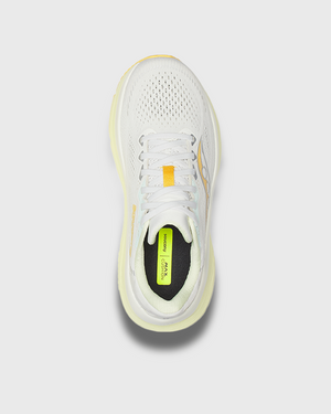 Saucony Guide 19 Hardloopschoen Wit Geel bovenkant schoen veters demping binnenzool