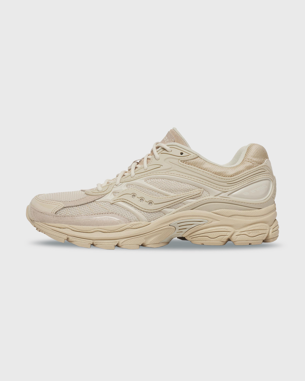 Saucony Progrid Omni 9 Sneaker Beige zijaanzicht links
